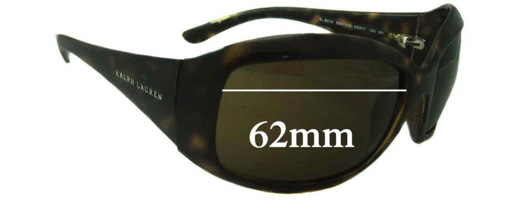 Sunglass Fix Replacement Lenses for Ralph Lauren RL 8010 - 62mm Wide