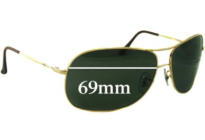 Ray Ban RB3267 Replacement Lenses 69mm wide 