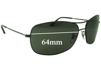 Ray Ban RB3322 Replacement Lenses 64mm wide 