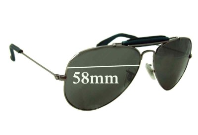 Ray Ban RB3422 Replacement Lenses 58mm wide 