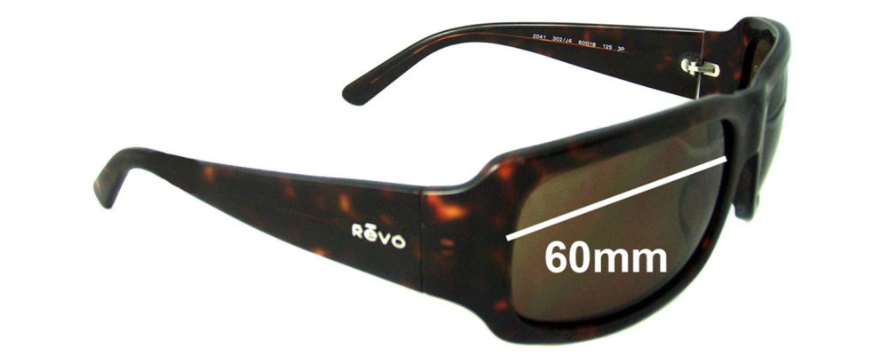 Sunglass Fix Replacement Lenses for Revo RE2041 - 60mm Wide
