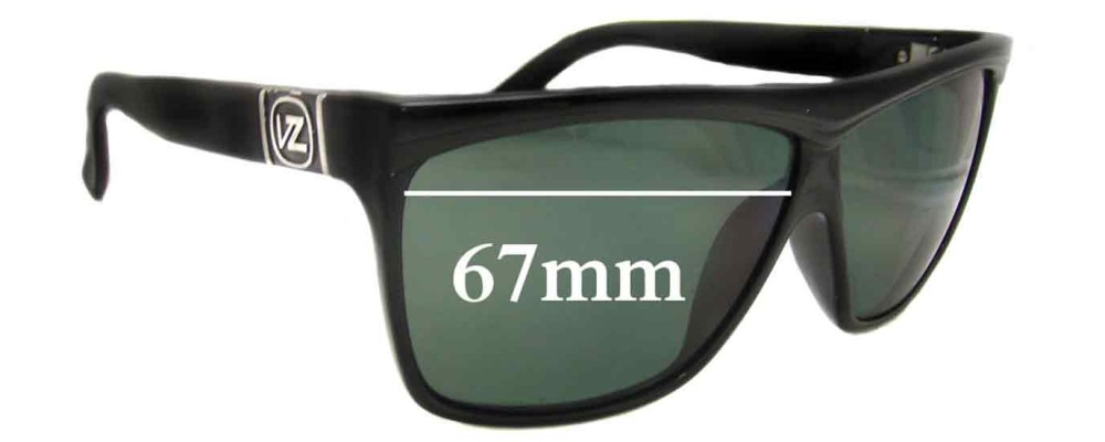 Sunglass Fix Replacement Lenses for Von Zipper Giggles - 67mm Wide