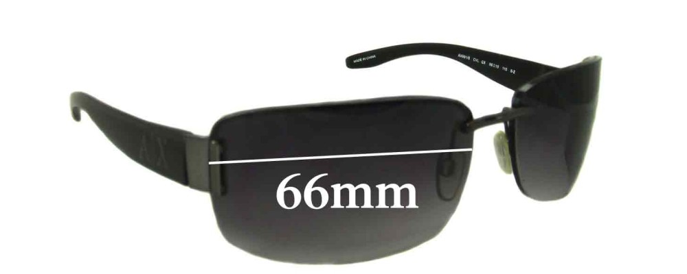 Sunglass Fix Replacement Lenses for Armani Exchange AX 001/S - 66mm Wide