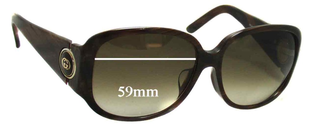Gucci GG 3114 Replacement Sunglass Lenses - 59mm wide