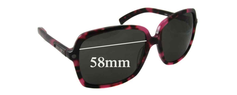 Jimmy Choo Eddie/s Replacement Sunglass Lenses 58mm wide 