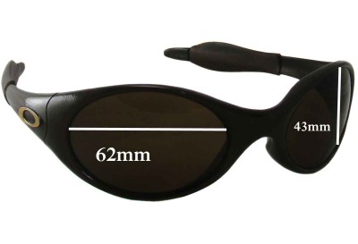 Oakley Eye Jacket Replacement Lenses 62mm wide 