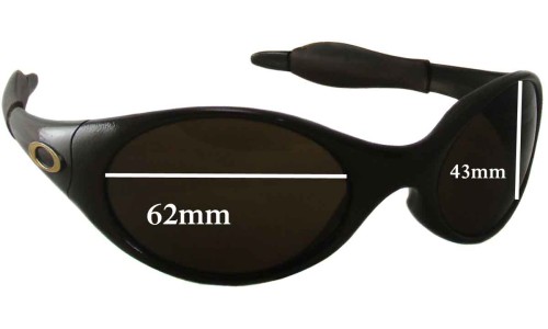 Sunglass Fix Replacement Lenses for Oakley Eye Jacket - 62mm Wide 