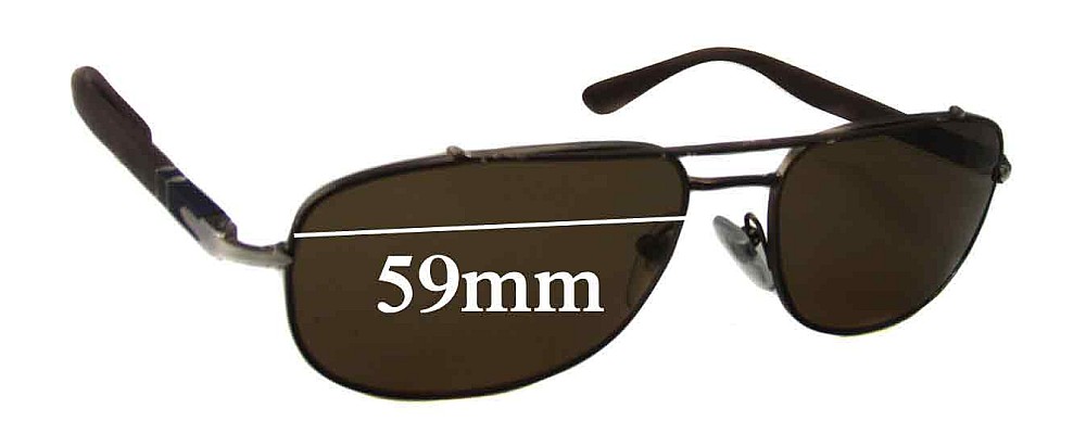 Sunglass Fix Replacement Lenses for Persol 2405-S - 59mm Wide