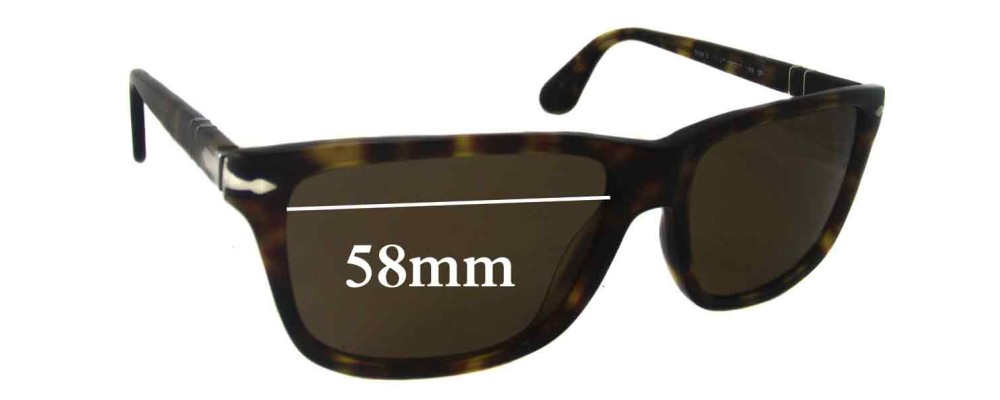 Sunglass Fix Replacement Lenses for Persol 3026-S - 58mm Wide
