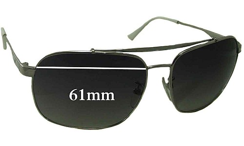 Sunglass Fix Replacement Lenses for Police S8401N - 61mm Wide 