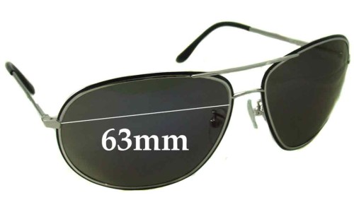 Sunglass Fix Replacement Lenses for Police S8637 - 63mm Wide 