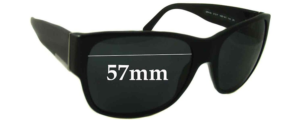 Prada SPR18H Replacement Sunglass Lenses - 57mm wide