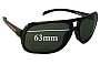 Sunglass Fix Replacement Lenses for Prada SPS06L - 63mm Wide 