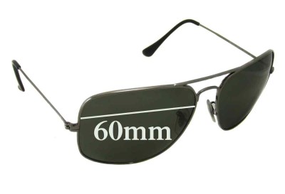 Ray Ban RB3363 Replacement Lenses 60mm wide 