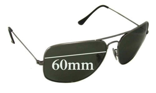 Sunglass Fix Replacement Lenses for Ray Ban RB3363 - 60mm Wide 