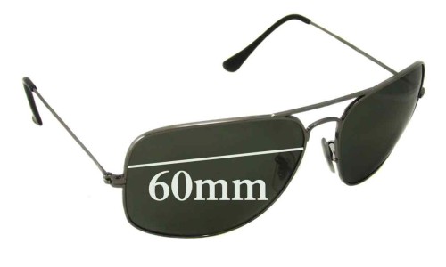 Ray-Ban RB3363 Replacement Lenses 60mm wide 