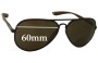 Sunglass Fix Replacement Lenses for Ray Ban RB4180 - 60mm Wide 