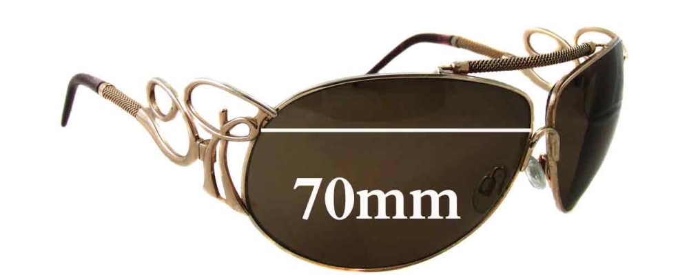 Sunglass Fix Replacement Lenses for Roberto Cavalli Cameia 300S - 70mm Wide