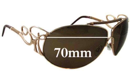 Sunglass Fix Replacement Lenses for Roberto Cavalli Cameia 300S - 70mm Wide 