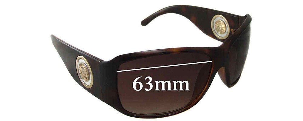 Sunglass Fix Replacement Lenses for Versace Unknown Model - 63mm Wide