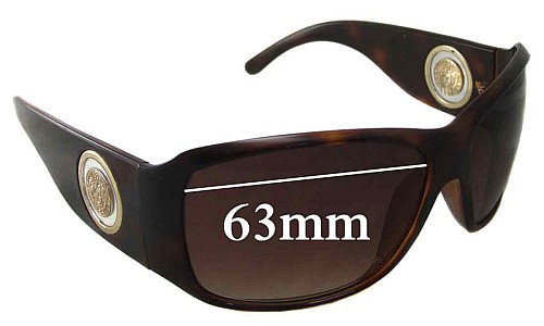 Sunglass Fix Replacement Lenses for Versace Unknown Model - 63mm Wide 