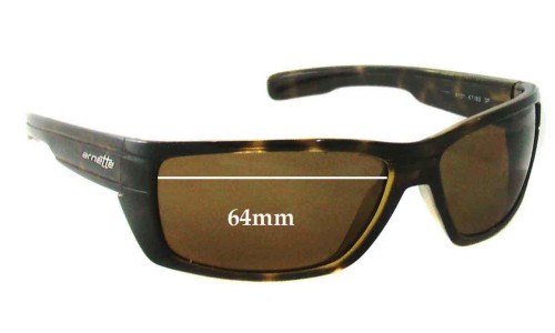 Sunglass Fix Replacement Lenses for Arnette Peril AN4131 - 64mm Wide 
