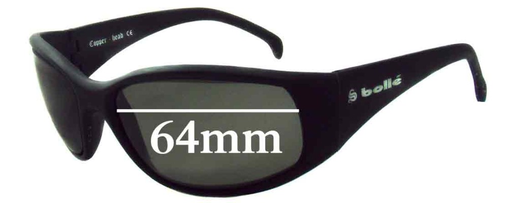 Sunglass Fix Replacement Lenses for Bolle CopperHead - 64mm Wide
