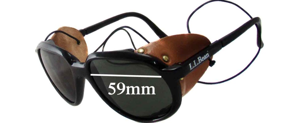 Sunglass Fix Replacement Lenses for Bolle L.L. Bean Glacier  - 59mm Wide