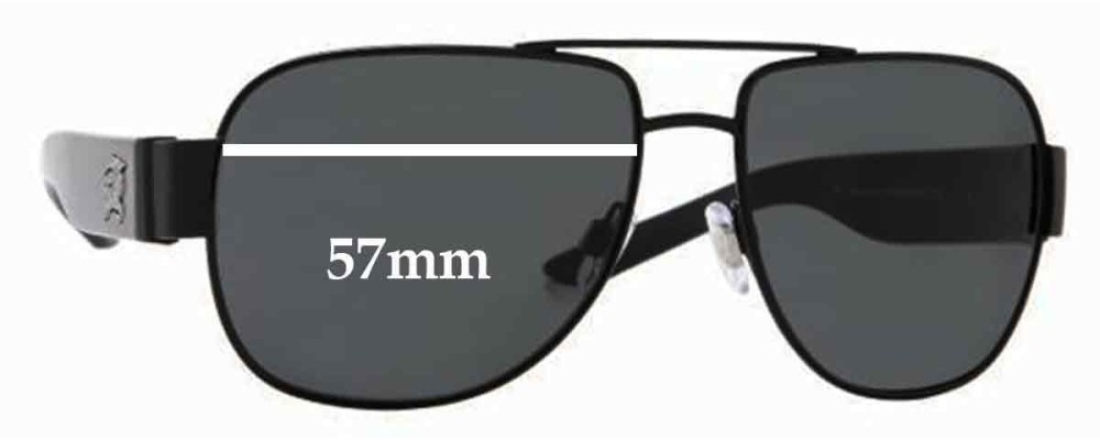 Sunglass Fix Replacement Lenses for Burberry B 3035 - 57mm Wide