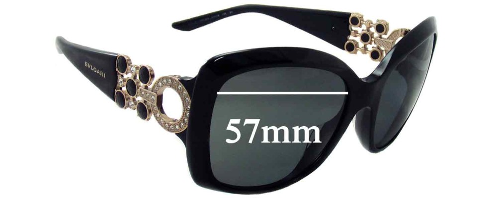 Sunglass Fix Replacement Lenses for Bvlgari 8103-B - 57mm Wide