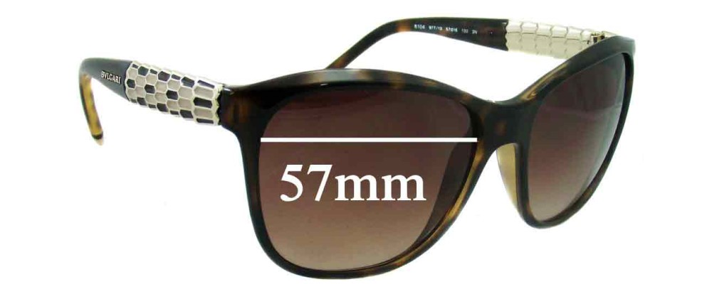 Sunglass Fix Replacement Lenses for Bvlgari 8104 - 57mm Wide