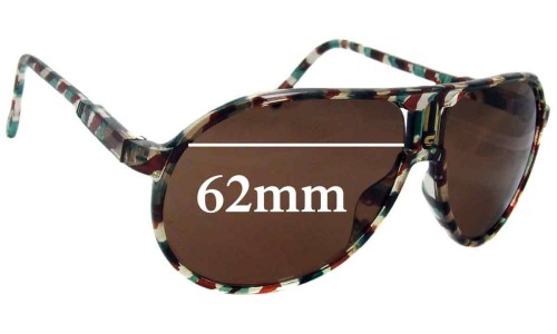 Sunglass Fix Replacement Lenses for Carrera Champion/M - 62mm Wide 