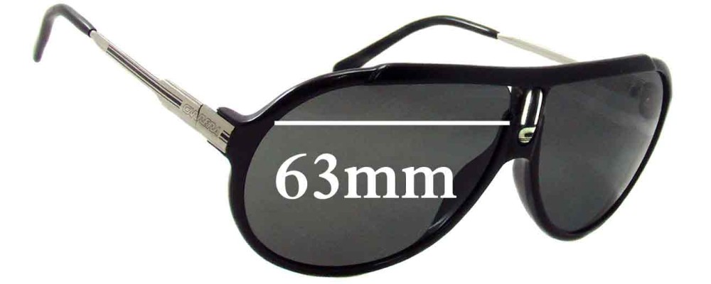 Sunglass Fix Replacement Lenses for Carrera Champion Endurance - 63mm Wide