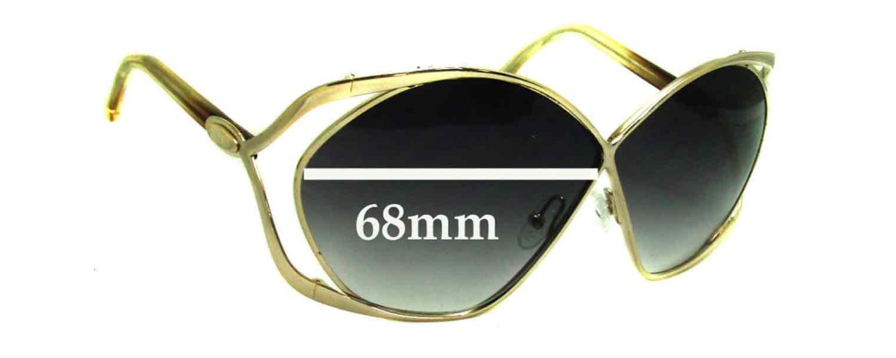 Sunglass Fix Replacement Lenses for Christian Dior 2056 - 68mm Wide