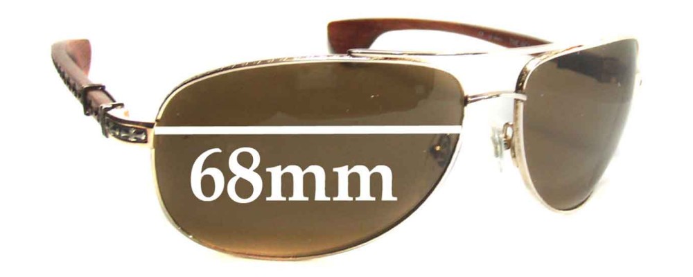 Sunglass Fix Replacement Lenses for Chrome Hearts The Beast II - 68mm Wide