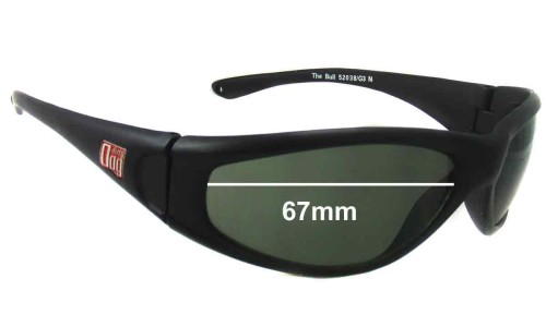 Sunglass Fix Replacement Lenses for Dirty Dog The Bull - 67mm Wide 