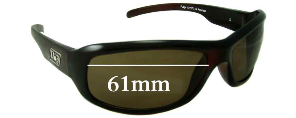 Sunglass Fix Replacement Lenses for Dirty Dog Fudge - 61mm Wide