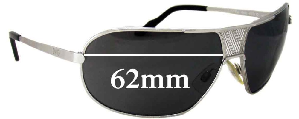Dolce & Gabbana DG2136 Replacement Sunglass Lenses - 62mm wide