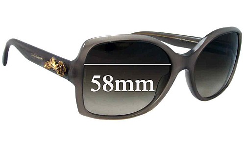 Sunglass Fix Replacement Lenses for Dolce & Gabbana DG4168 - 58mm Wide 