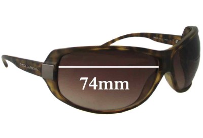Dolce & Gabbana DG6019 Replacement Lenses 74mm wide 