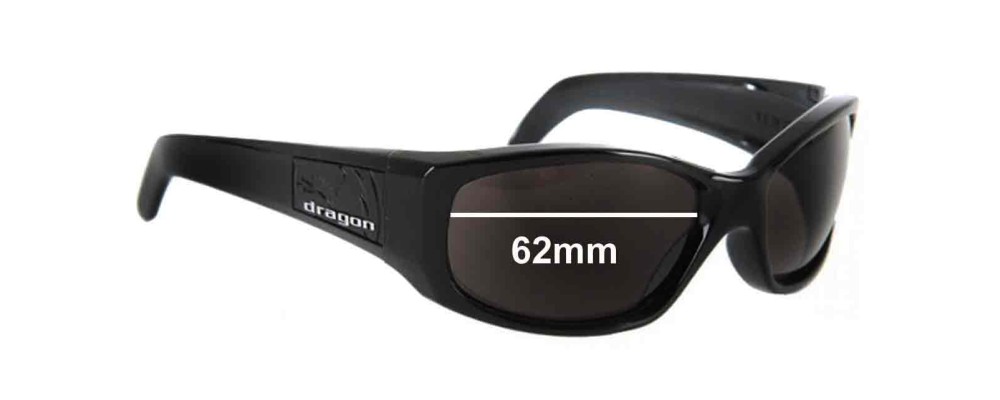 Sunglass Fix Replacement Lenses for Dragon Casino - 62mm Wide