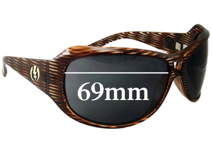 SFX Replacement Sunglass Lenses fits Electric Rosette 59mm Wide