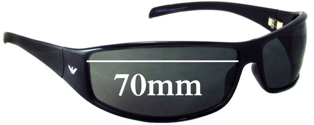 Sunglass Fix Replacement Lenses for Emporio Armani EA9164/S - 70mm Wide