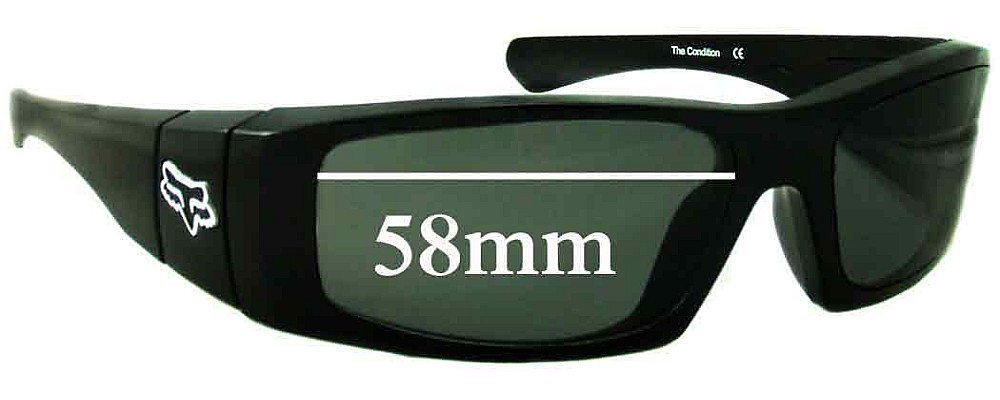 Fox The Condition Replacement Sunglass Lenses - 58mm Wide  ** The Sunglass Fix Cannot Provide Lenses For This Model Sorry**