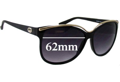 Gucci GG3155/S Replacement Lenses 62mm wide 