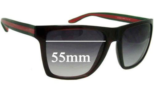 Sunglass Fix Replacement Lenses for Gucci GG3535/S - 55mm Wide 