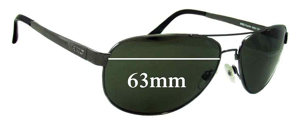 Sunglass Fix Replacement Lenses for Mako Pacific 9565 - 63mm Wide