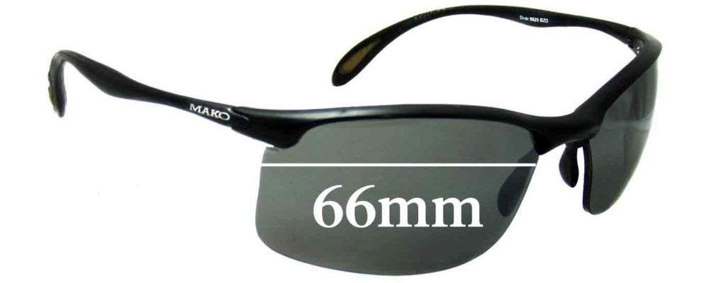 Mako Diver 9525 Replacement Sunglass Lenses - 66mm Wide