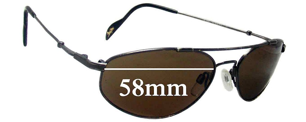 Maui Jim Molokai MJ308 Replacement Sunglass Lenses - 58mm Wide