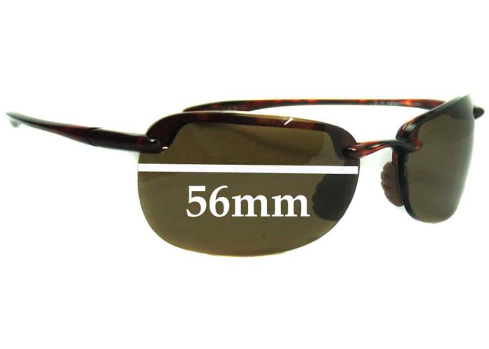 SFX Replacement Sunglass Lenses fits Maui Jim Hookipa MJ807 64mm Wide